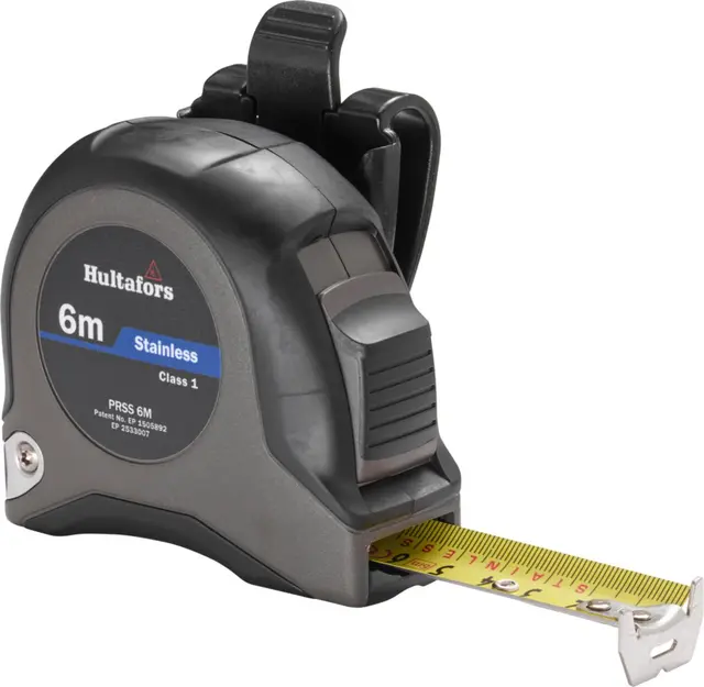 Målebånd stål PRSS 6M Hultafors 6mX25mm 