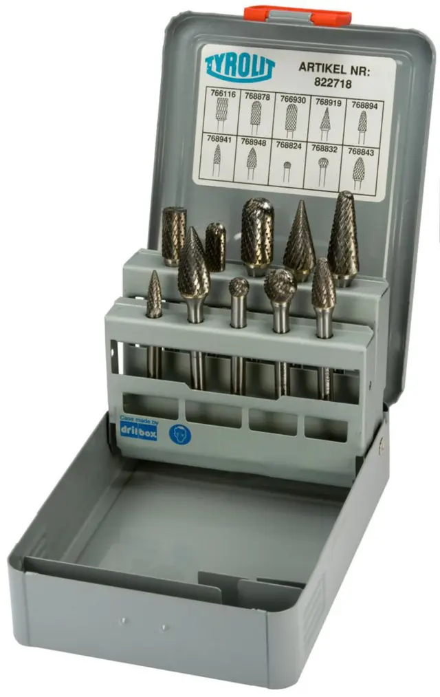 Hardmetallfil sett Tyrolit sett 10 deler 