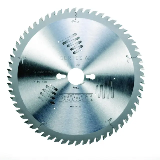 Sagblad DT4370 belegg/laminat DeWalt Ø21 Ø216X30mm 60T 
