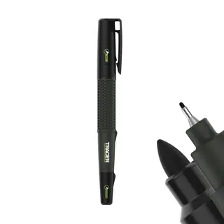 Permanentmarker med ultrafint /fint dobbelt spiss til tre, metall