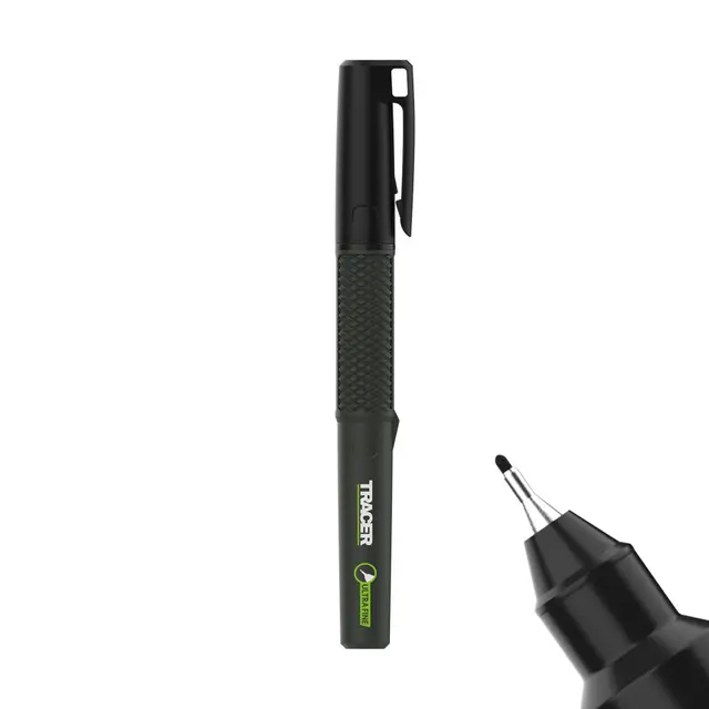 Ultrafint permanentmarker til tre, metall og plast – svart 
