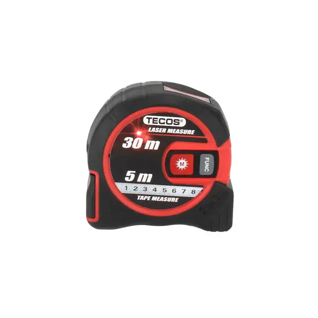 MÅLEBÅND 5 METER LASER 50 METER Målebånd, 5 meter - med laser/ 15 m lase 