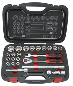 PIPNØKKELSETT 1/2 10-32 TECOS Pipenøkkelsett T2024 - 1/2", 24dl