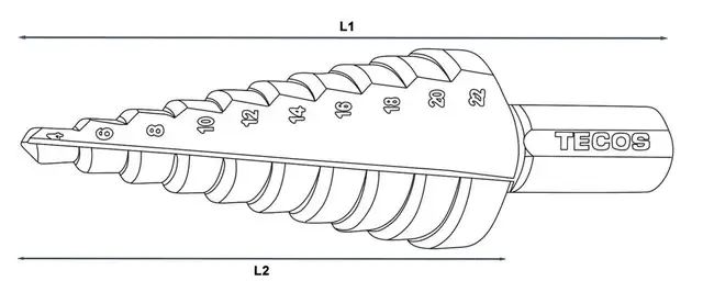 STEGBOR 6 - 40 Stegbor, 16 steg: 6 - 40 mm 
