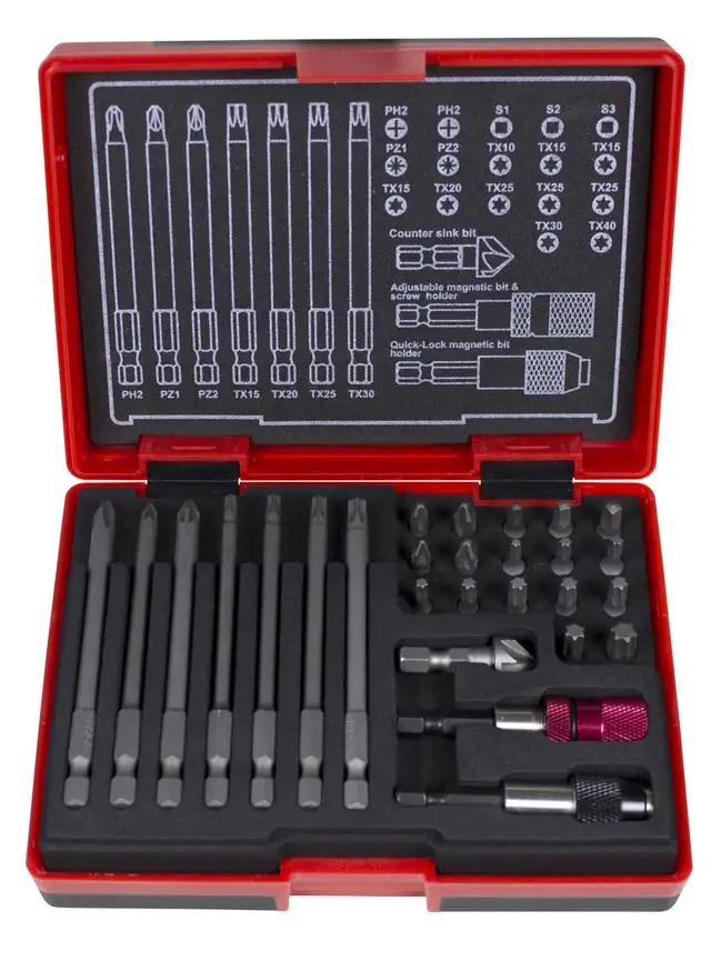 TECOS BITSSETT T-B027 DELER T-B027 Bitssett, 27 deler 