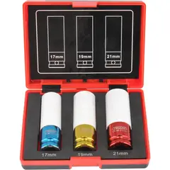 TECOS IMPACT SET 3PCS Hjulpipesett 1/2" - 3 deler: 17, 19, 21
