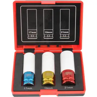 TECOS IMPACT SET 3PCS Hjulpipesett 1/2" - 3 deler: 17, 19, 21
