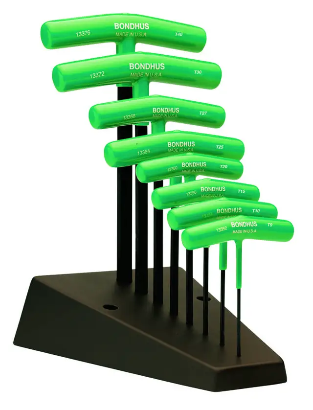 TORX T-HANDTAK T9-T40 TTHX8 T-grepnøkkelsett; TX9 - TX40 