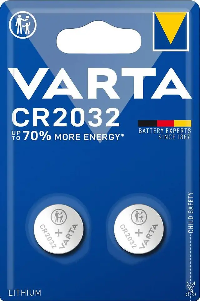 BATTERI VARTA KNAPP LITIUM CR2032 2ST Knappebatterier lithium 