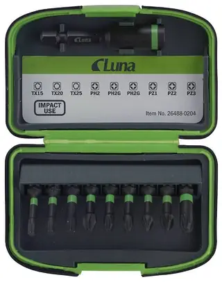 BITSSETT IMPACT 10 DELER ASSORTERT MED M Bitssett 10 deler Impact MIX Luna