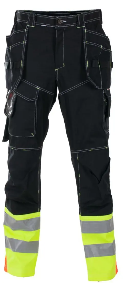 Håndverksbukse BS Drevsjø HiVis kl.1 gul str c50 