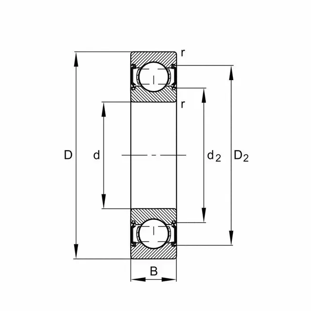 6312-C-2HRS-C3 FAG Sporkulelager 