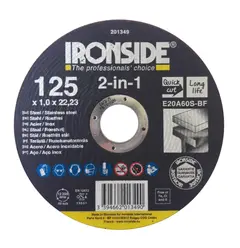 KAPPESKIVE F41 2IN1 IRONSIDE Ø125X1.0X22MM 201349
