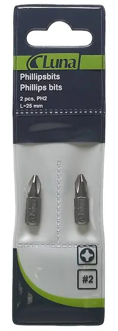 BITS PH2 BITS PH2 25MM 2 PAK FESTE 1/4