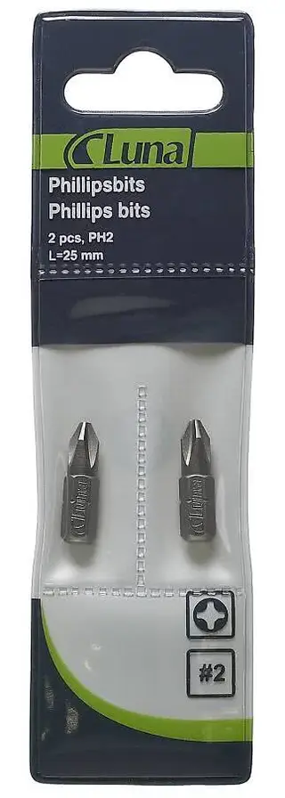 BITS PH2 BITS PH2 25MM 2 PAK FESTE 1/4