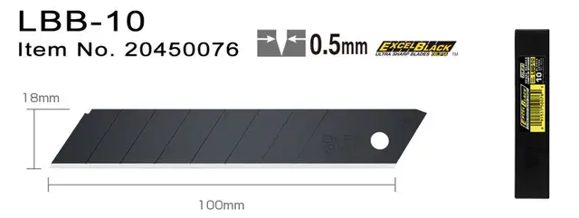 BLAD FOR OLFA KNIV 18MM LBB-10 Bryteblad18 mm 